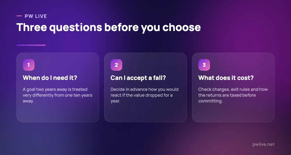 Three questions to ask before choosing between a fund and a deposit.